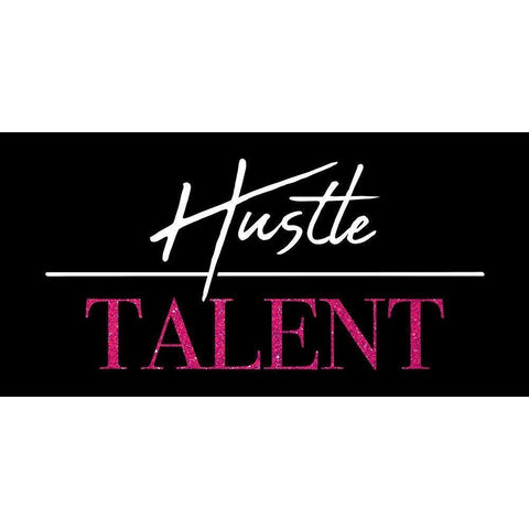 Hustle Over Talent White Modern Wood Framed Art Print by Villa, Mlli