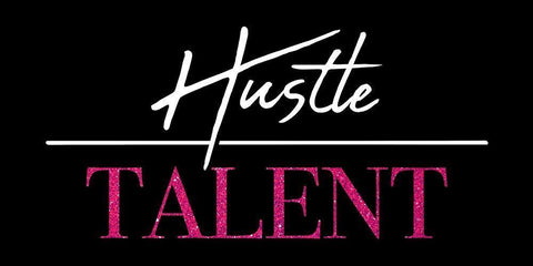 Hustle Over Talent White Modern Wood Framed Art Print with Double Matting by Villa, Mlli