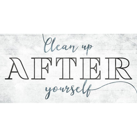 Clean Up After Yourself White Modern Wood Framed Art Print by Villa, Mlli