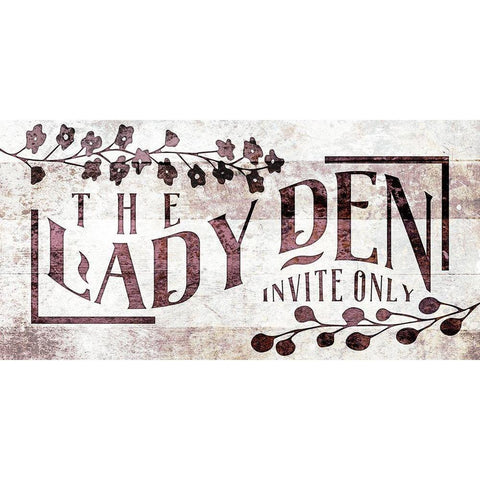 Lady Den Black Modern Wood Framed Art Print by Villa, Mlli