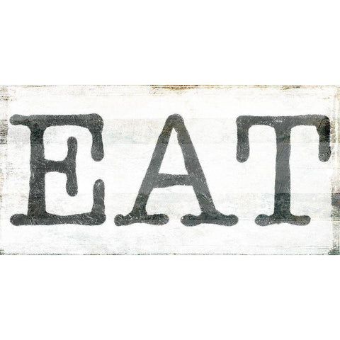 Eat Black Modern Wood Framed Art Print with Double Matting by Villa, Milli