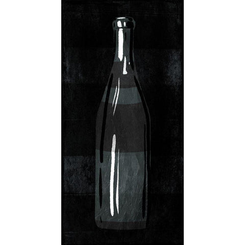 ReChampagne Bottle Black Modern Wood Framed Art Print with Double Matting by Villa, Milli