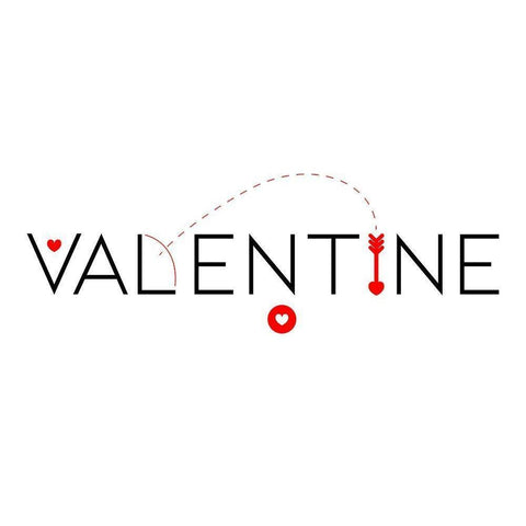 Valentine Black Modern Wood Framed Art Print with Double Matting by Villa, Milli