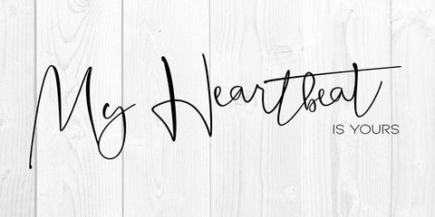 My Heartbeat 2 White Modern Wood Framed Art Print with Double Matting by Villa, Milli