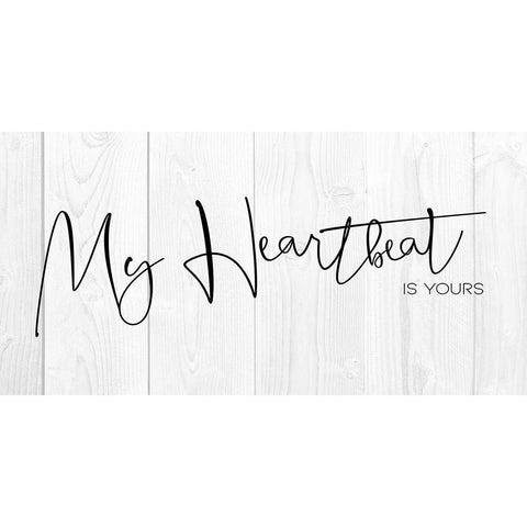 My Heartbeat 2 Black Modern Wood Framed Art Print by Villa, Milli