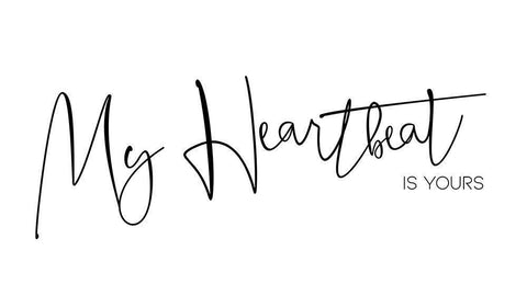 My Heartbeat Black Ornate Wood Framed Art Print with Double Matting by Villa, Milli