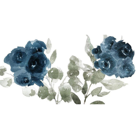 Bluequettes White Modern Wood Framed Art Print by Villa, Milli