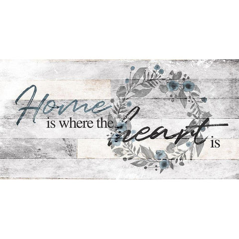 Home Heart White Modern Wood Framed Art Print by Villa, Milli