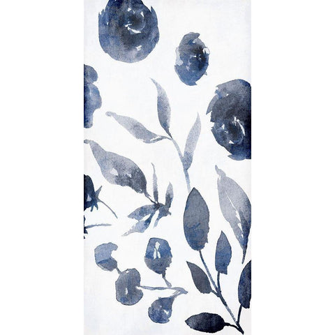 Florals In The Wind White Modern Wood Framed Art Print by Villa, Milli