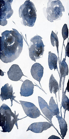 Florals In The Wind 2 Black Ornate Wood Framed Art Print with Double Matting by Villa, Milli