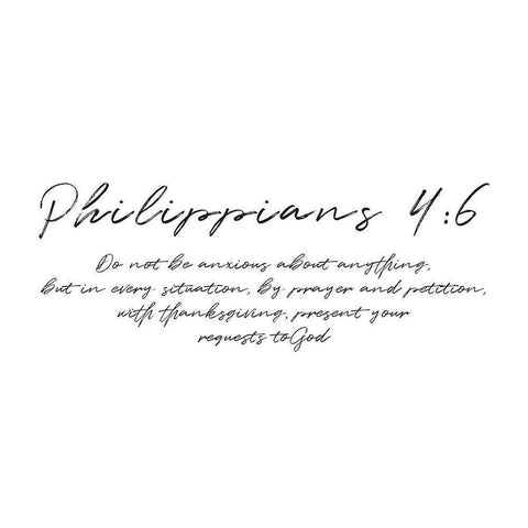 Script Philippians Black Modern Wood Framed Art Print with Double Matting by Villa, Milli