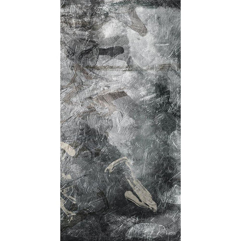Slate Abstract 3 Black Modern Wood Framed Art Print with Double Matting by Villa, Milli