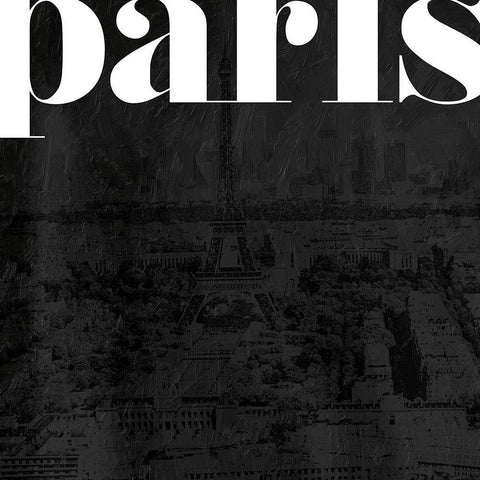 Black Paris White Modern Wood Framed Art Print by Villa, Mlli