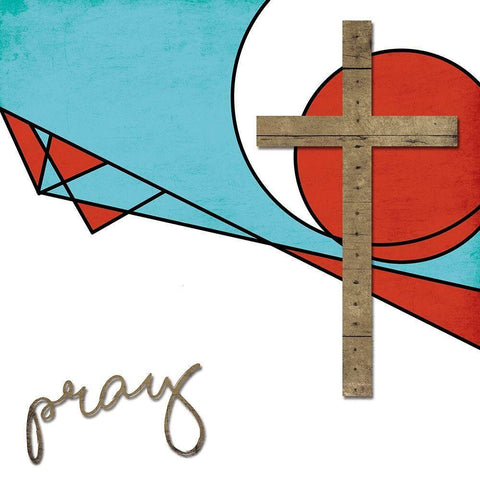 Abstract Pray Black Modern Wood Framed Art Print by Villa, Mlli