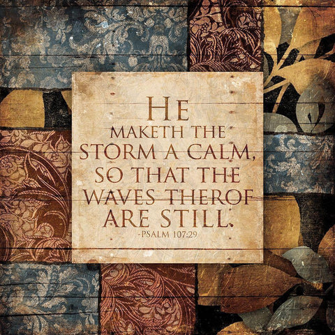 Calm Storm Gold Ornate Wood Framed Art Print with Double Matting by Villa, Mlli