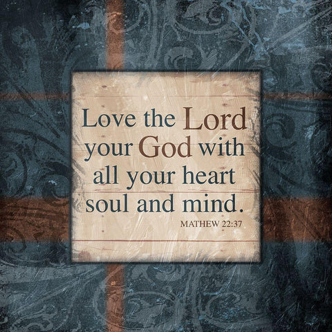 Lord God Gold Ornate Wood Framed Art Print with Double Matting by Villa, Mlli