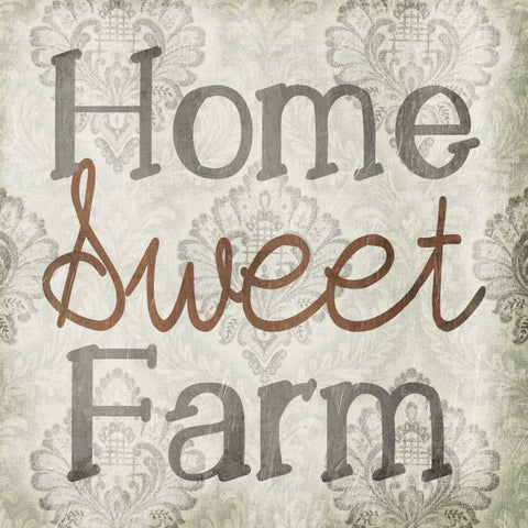 Home Sweet Farm Black Modern Wood Framed Art Print by Villa, Milli