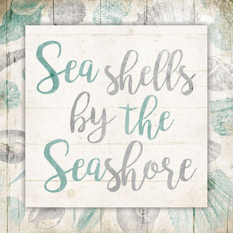 Seashore Black Modern Wood Framed Art Print by Villa, Mlli