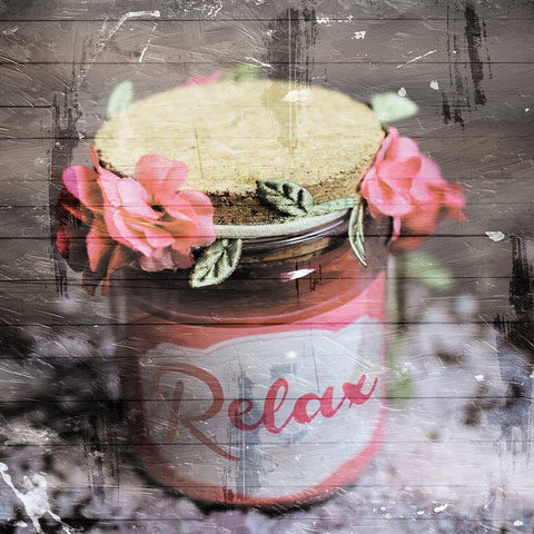 Relaxing Candle Black Modern Wood Framed Art Print by Villa, Mlli