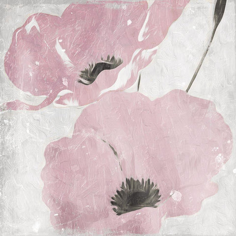 Mellow Blush Floral Gold Ornate Wood Framed Art Print with Double Matting by Villa, Mlli