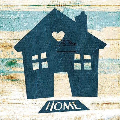 Home White Modern Wood Framed Art Print by Villa, Mlli