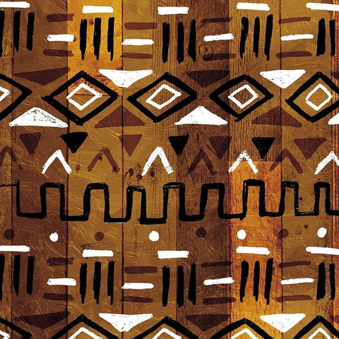 Wood Tribe Black Modern Wood Framed Art Print by Villa, Mlli