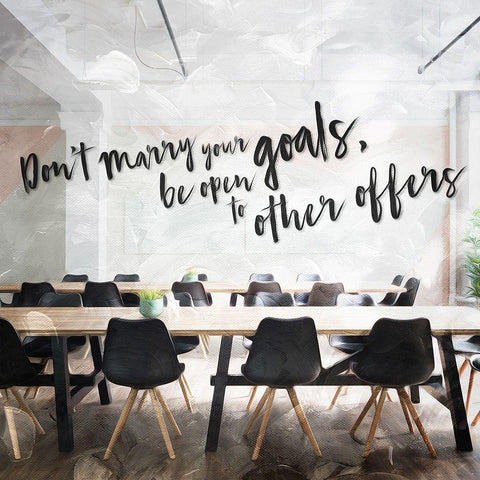 Marry Goals White Modern Wood Framed Art Print by Villa, Mlli