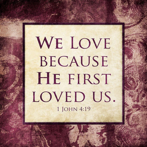 We Love Black Ornate Wood Framed Art Print with Double Matting by Villa, Mlli