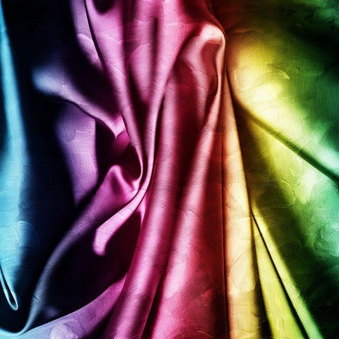 Colorful Folds A Black Ornate Wood Framed Art Print with Double Matting by Villa, Mlli