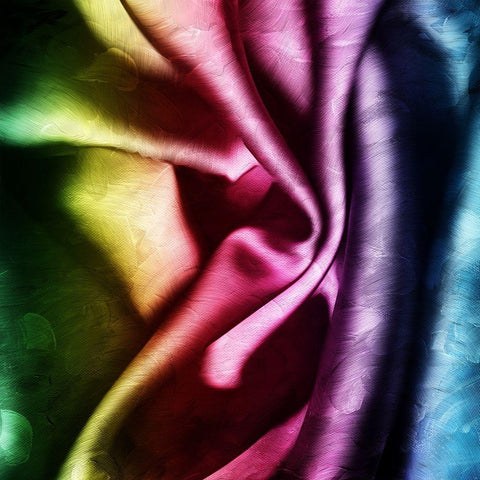 Colorful Folds B White Modern Wood Framed Art Print by Villa, Mlli