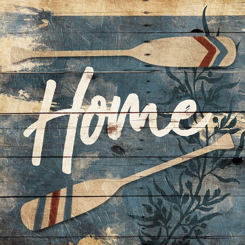 Home Oars Gold Ornate Wood Framed Art Print with Double Matting by Villa, Mlli