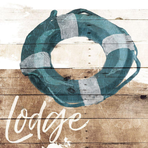Lodge Lifesaver Gold Ornate Wood Framed Art Print with Double Matting by Villa, Mlli