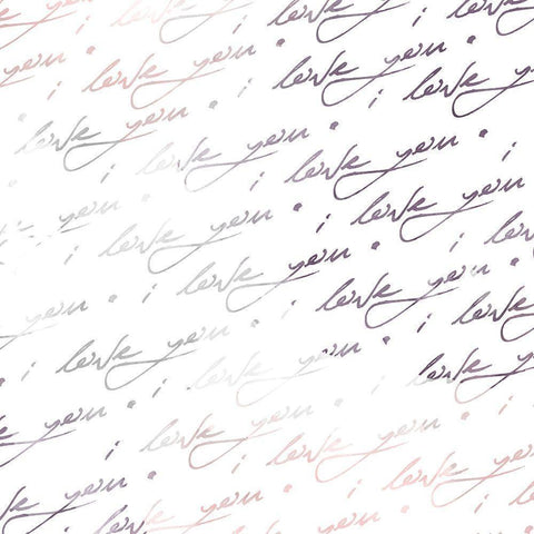 I Love You White Modern Wood Framed Art Print by Villa, Mlli