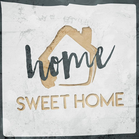 Home In Home White Modern Wood Framed Art Print with Double Matting by Villa, Mlli