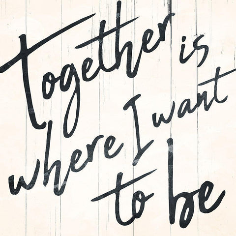Together I Want Gold Ornate Wood Framed Art Print with Double Matting by Villa, Mlli
