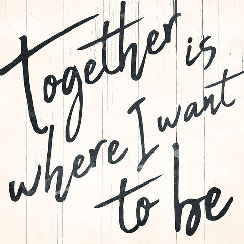 Together I Want Black Ornate Wood Framed Art Print with Double Matting by Villa, Mlli