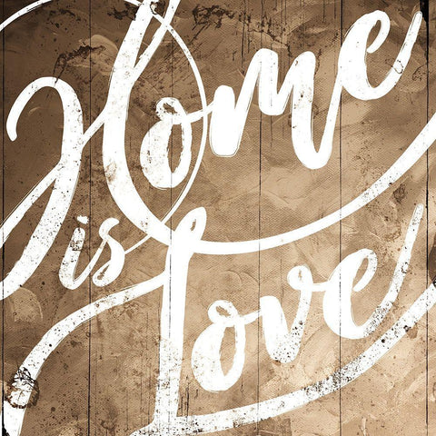 Heart Is Love White Modern Wood Framed Art Print with Double Matting by Villa, Mlli