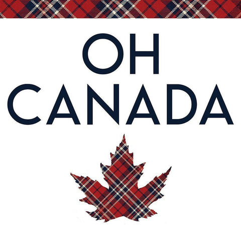 Oh Canada White Modern Wood Framed Art Print by Villa, Mlli