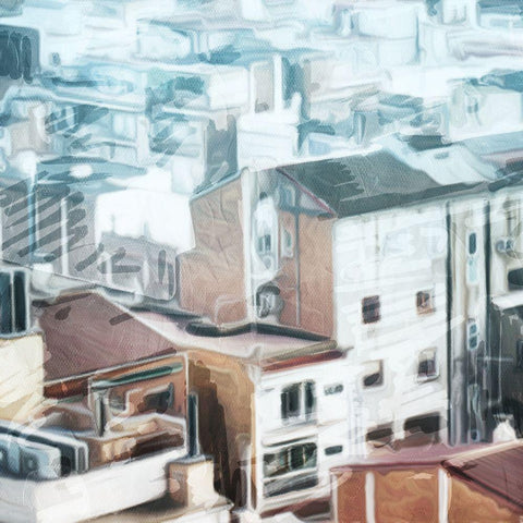 Small City High White Modern Wood Framed Art Print by Villa, Mlli
