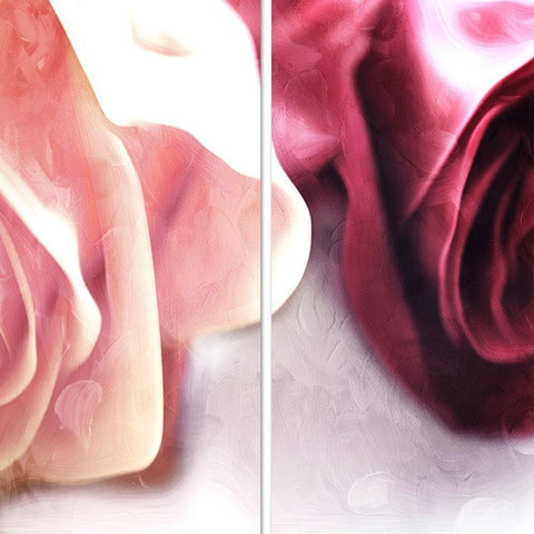 Rose Mates Black Modern Wood Framed Art Print by Villa, Mlli