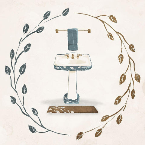 Organic Sink White Modern Wood Framed Art Print by Villa, Mlli