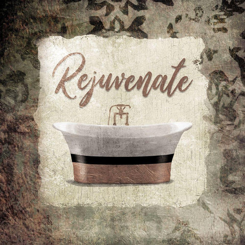 Rejuvenate Copper White Modern Wood Framed Art Print by Villa, Mlli