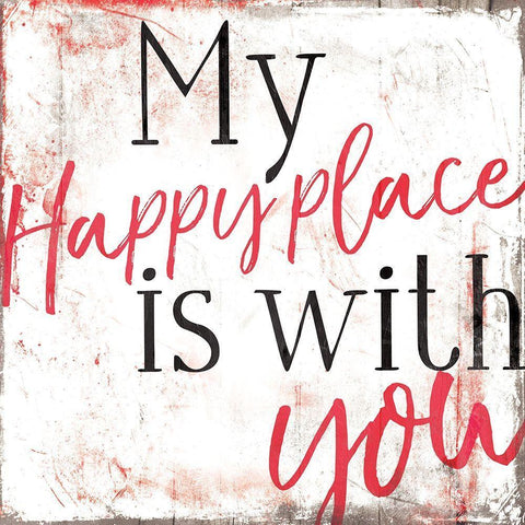 Happy You White Modern Wood Framed Art Print with Double Matting by Villa, Mlli