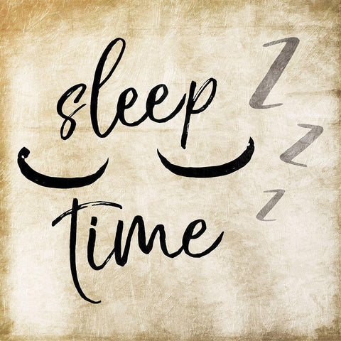 Sleep Time Black Ornate Wood Framed Art Print with Double Matting by Villa, Mlli