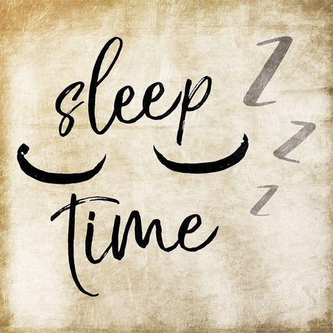 Sleep Time Black Modern Wood Framed Art Print by Villa, Mlli