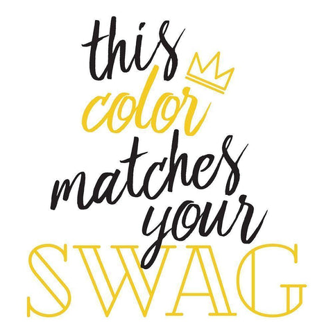 King Of Swag White Modern Wood Framed Art Print by Villa, Mlli