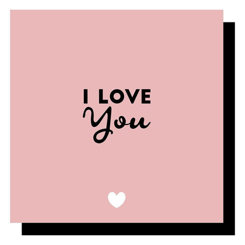 I Love You Black Modern Wood Framed Art Print with Double Matting by Villa, Mlli