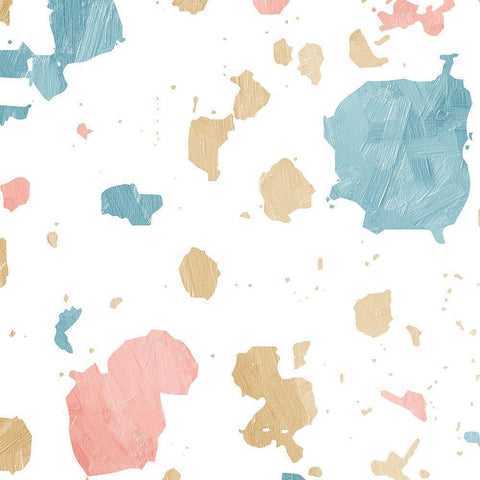 Fun Big Speckles White Modern Wood Framed Art Print with Double Matting by Villa, Mlli