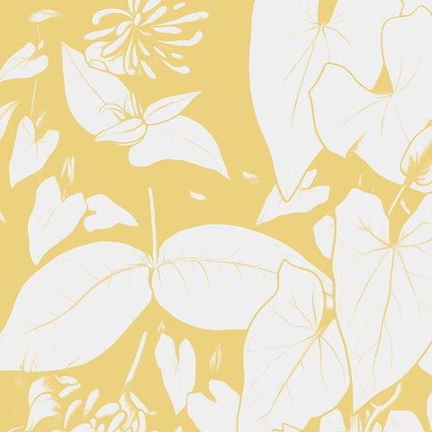 Sunshine Flowers Two White Modern Wood Framed Art Print by Villa, Mlli