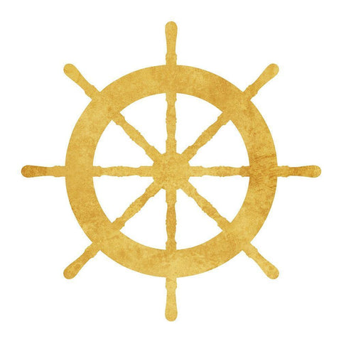 Gold Steering Black Modern Wood Framed Art Print with Double Matting by Villa, Mlli